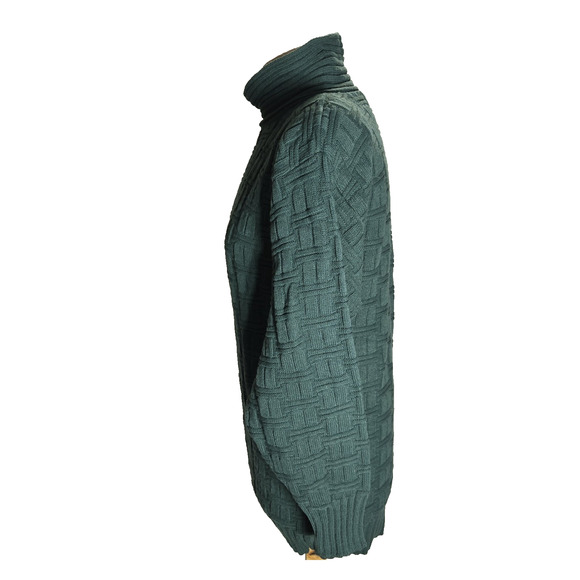 Courtney‎ Rhodes Sweater Vintage Size Small Wool Blend Basket Weave Knit Green - Picture 5 of 9